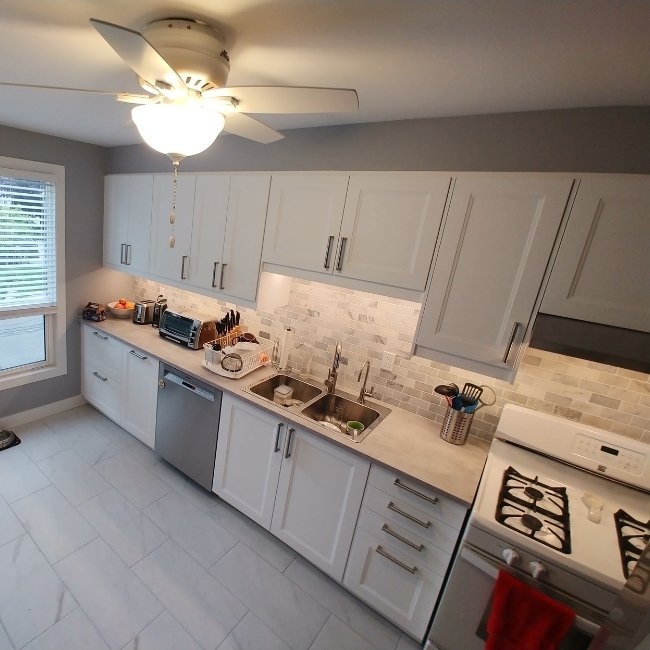 kitchen remodeling project in milton finished