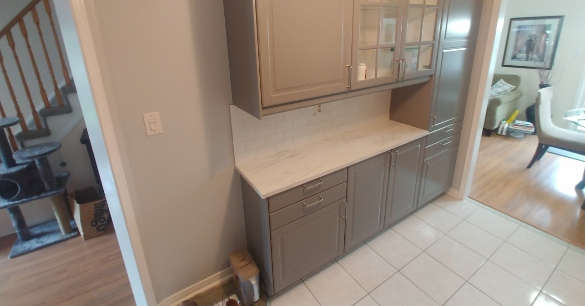 kitchen renovation project mississauga finished counter