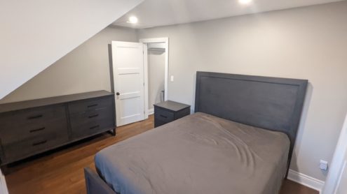 full bedroom with access door