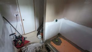 hamilton bathroom floor before