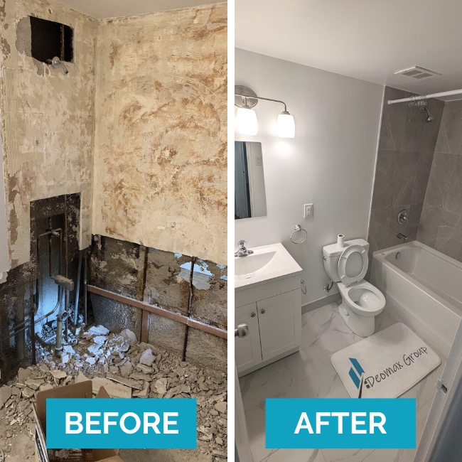mississauga bathroom renovation before and after