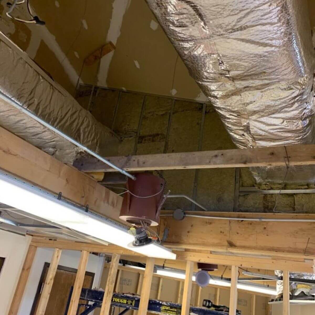 Ceiling repair in Etobicoke church office