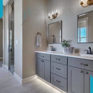 Beautiful Bathroom Design with Grey Vanity