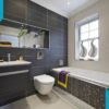 Sleek Black Bathroom Renovation Idea