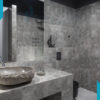 Stylish All Grey Marble Bathroom