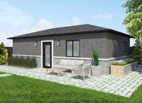 1 bedroom garden suite DESIGN 6 BRICK and STONE