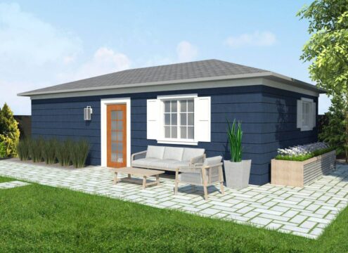 1 bedroom garden suite Design 1 VINYL SIDING