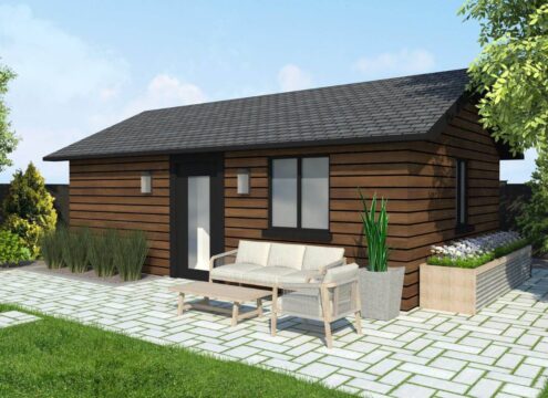 Pre approved studio garden suite Design 2 WOOD SIDING