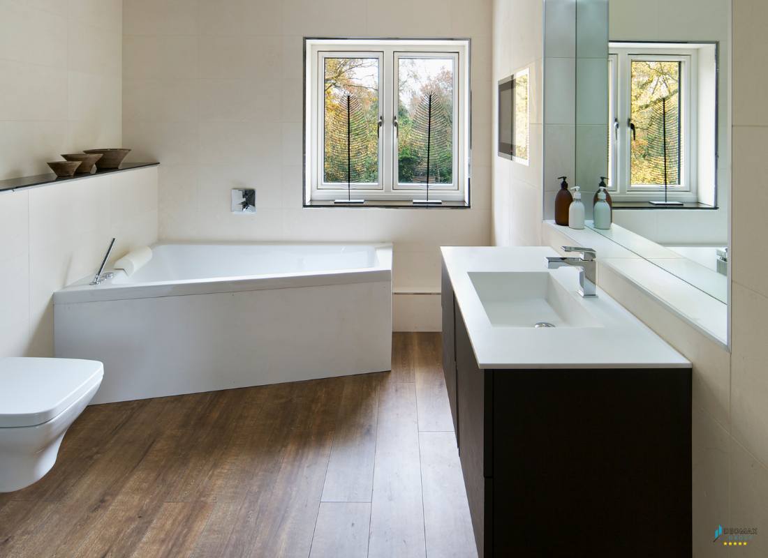 engineered wood bathroom floor