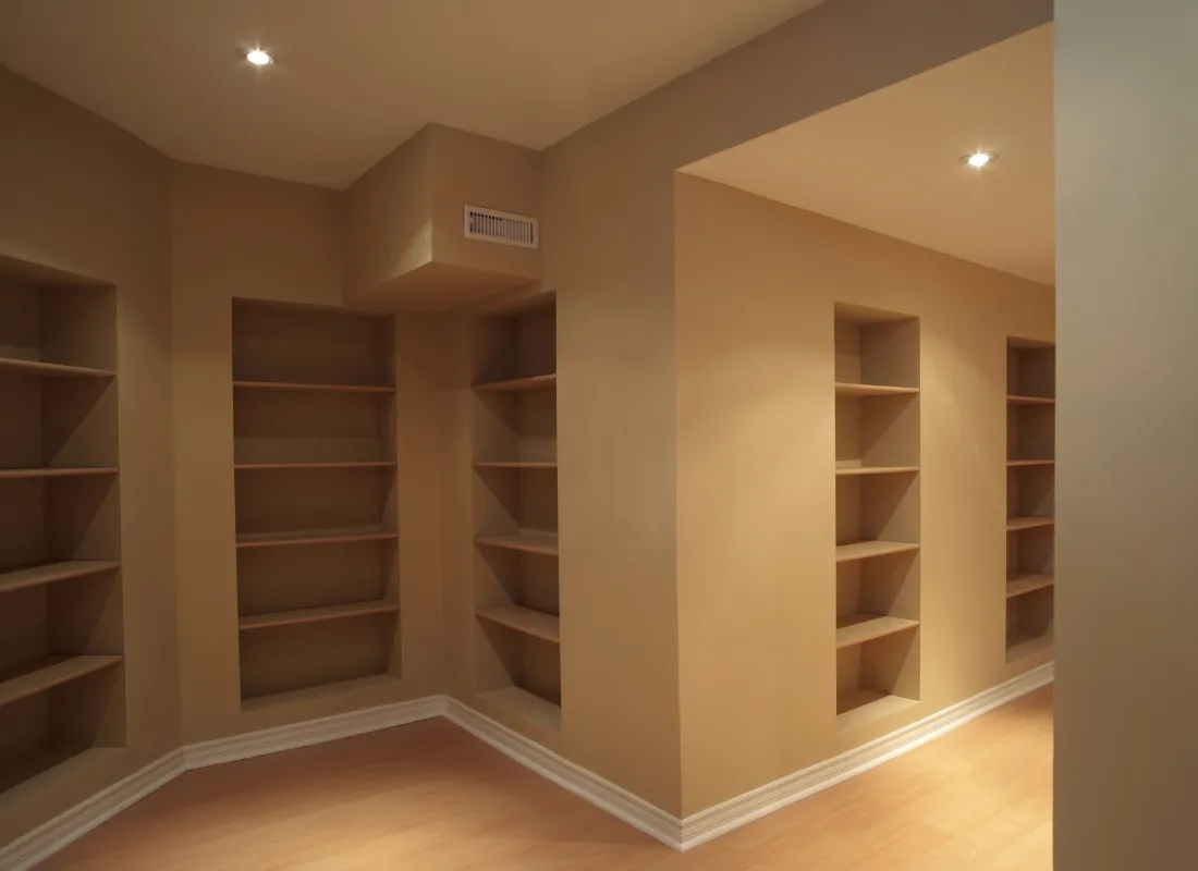 smart basement storage ideas built in shelving