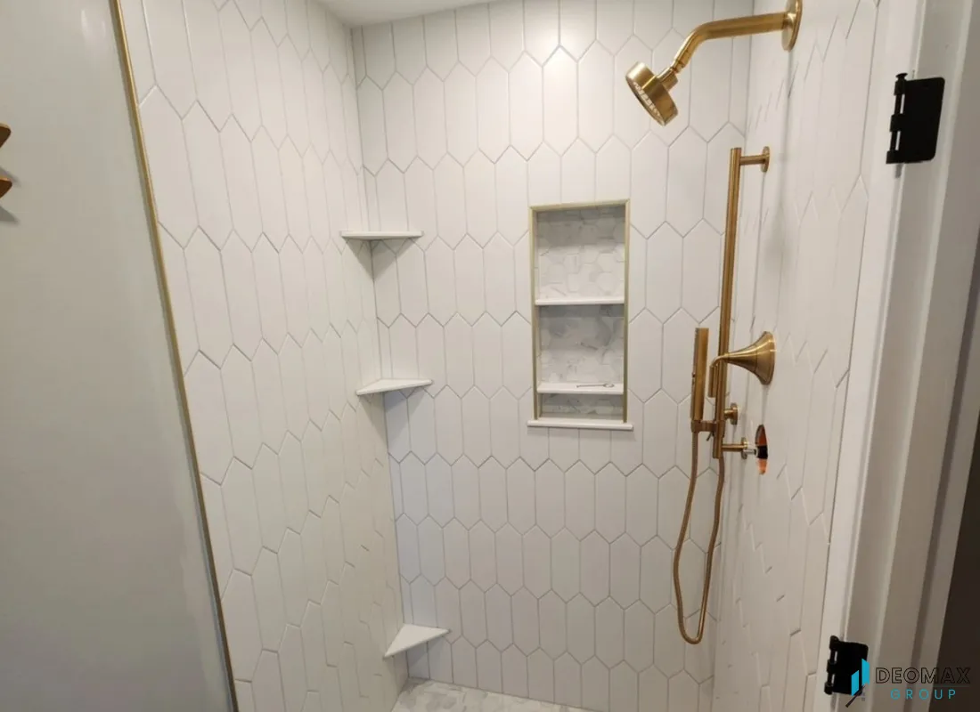 sleek walk in shower transformation