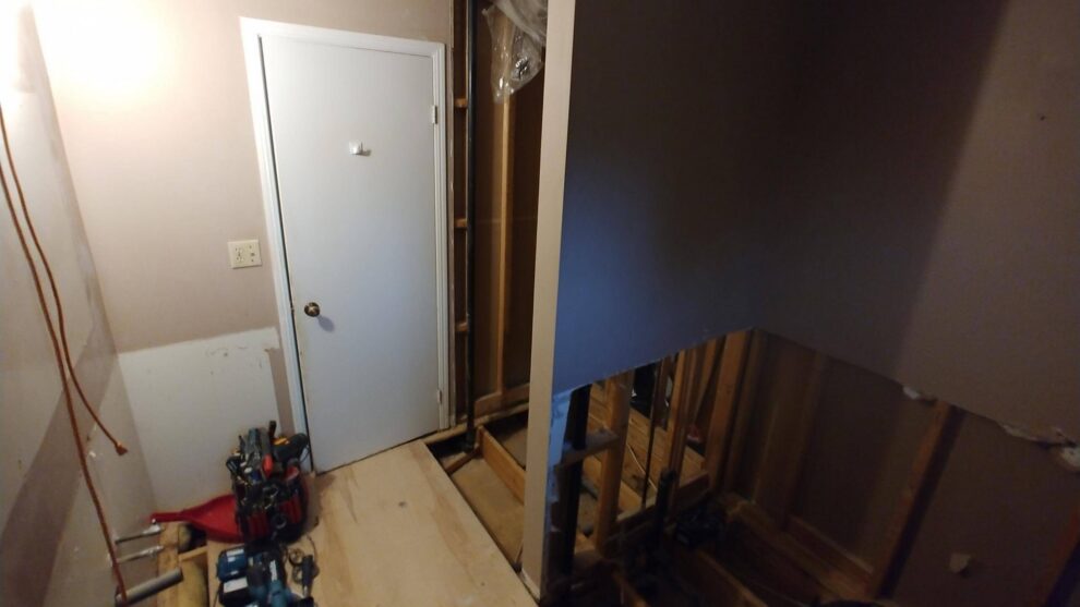 during hamilton bathroom reno