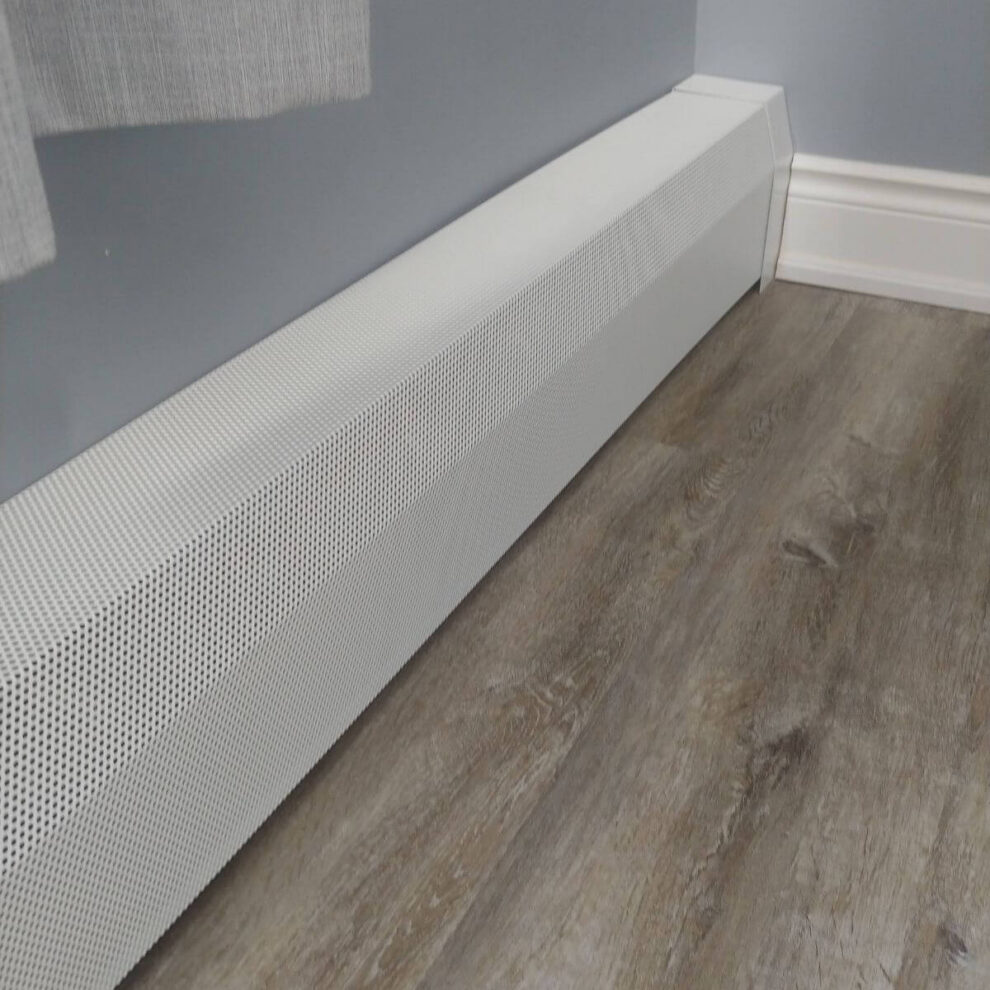 Milton water heater radiator cover installation after