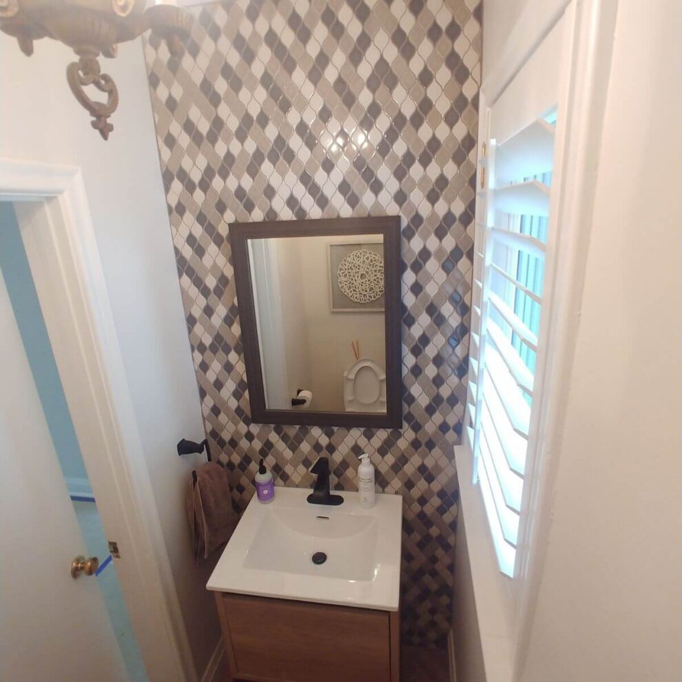 Powder room renovation Hamilton