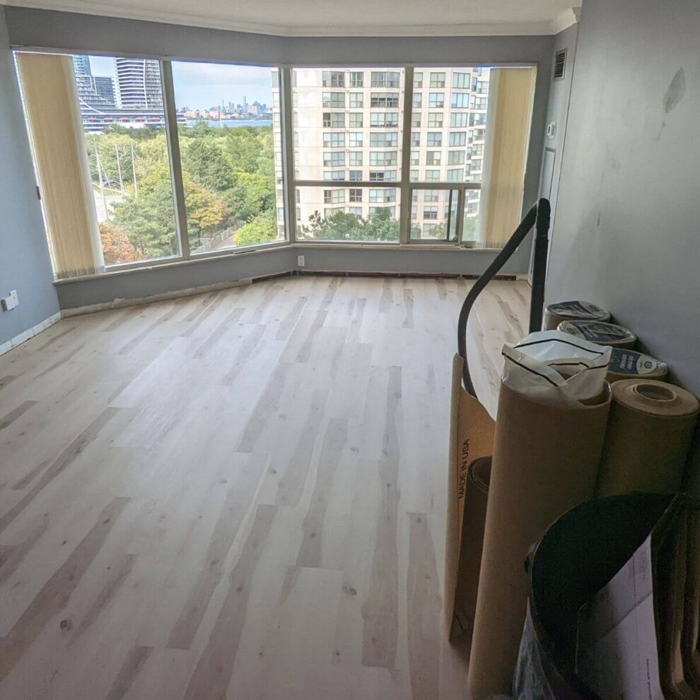Renovating future Burlington kitchen with new floors