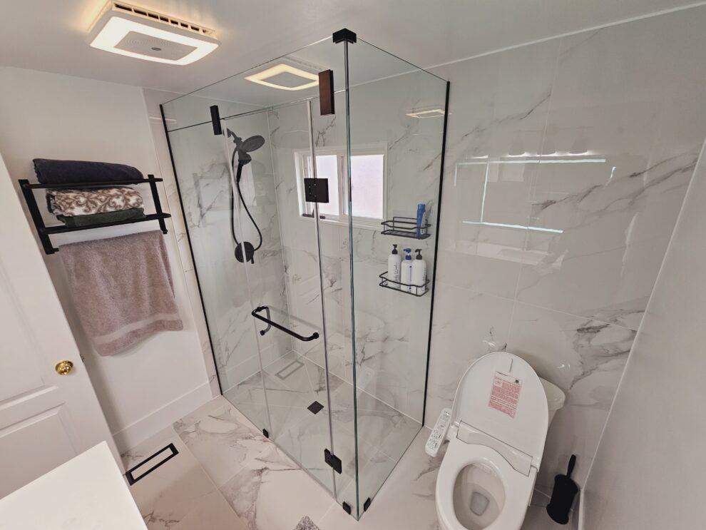 black frame shower