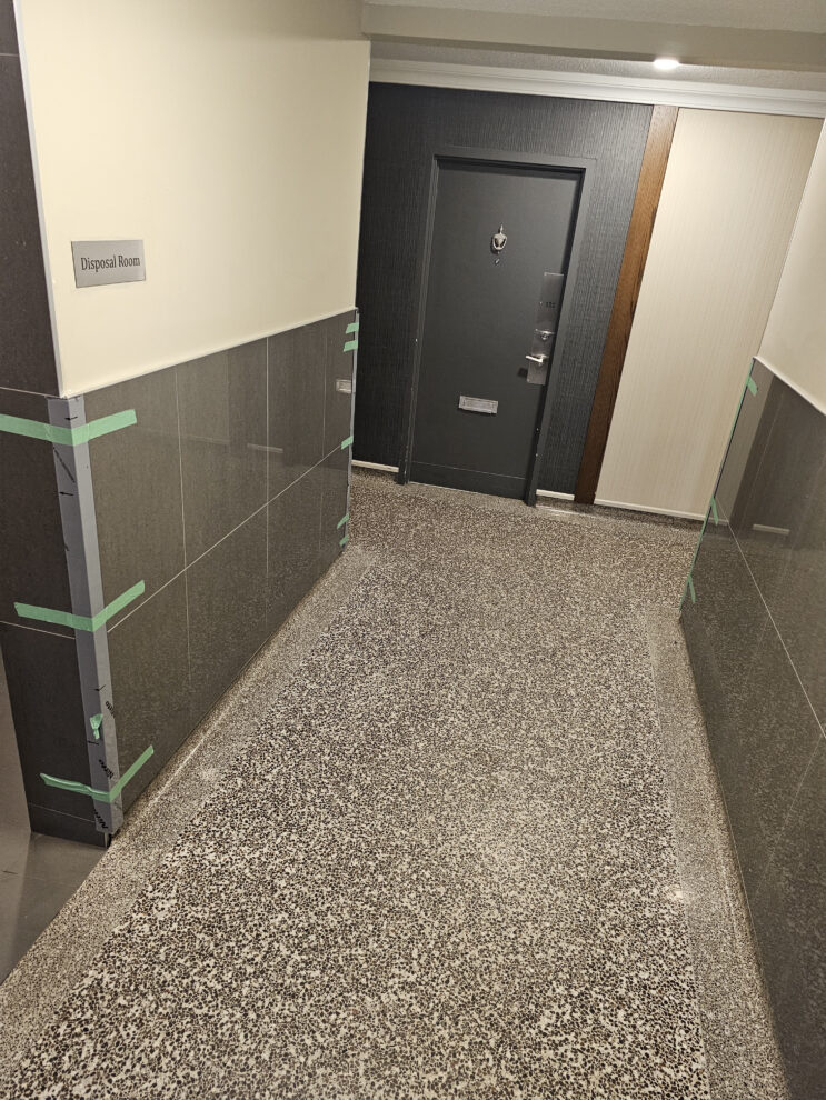 impact resistant corner guard condominium hallway.jpg