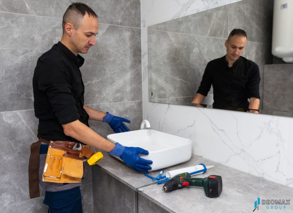 durable quartz countertop bathroom