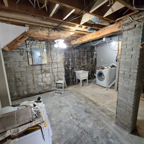 detached house basement remodeling milton