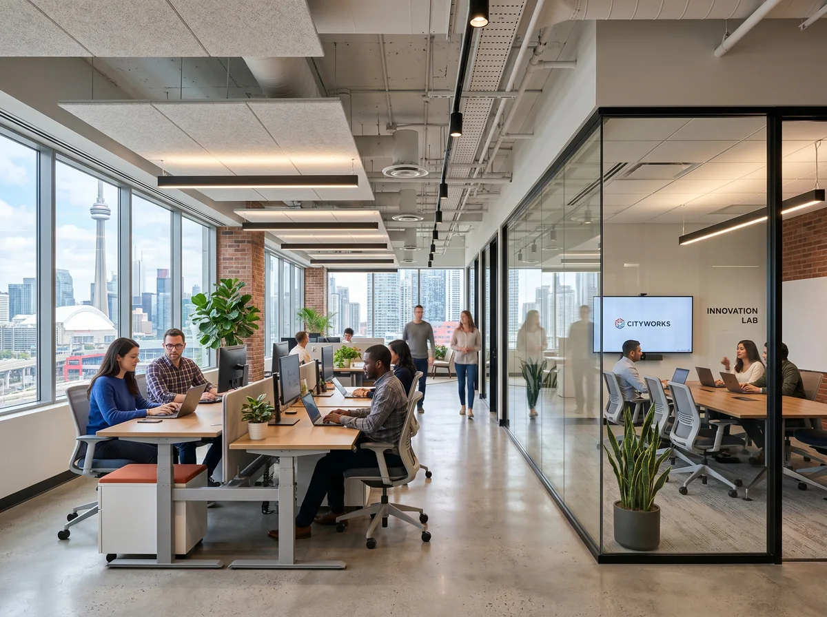 Completed commercial renovation Toronto condo office