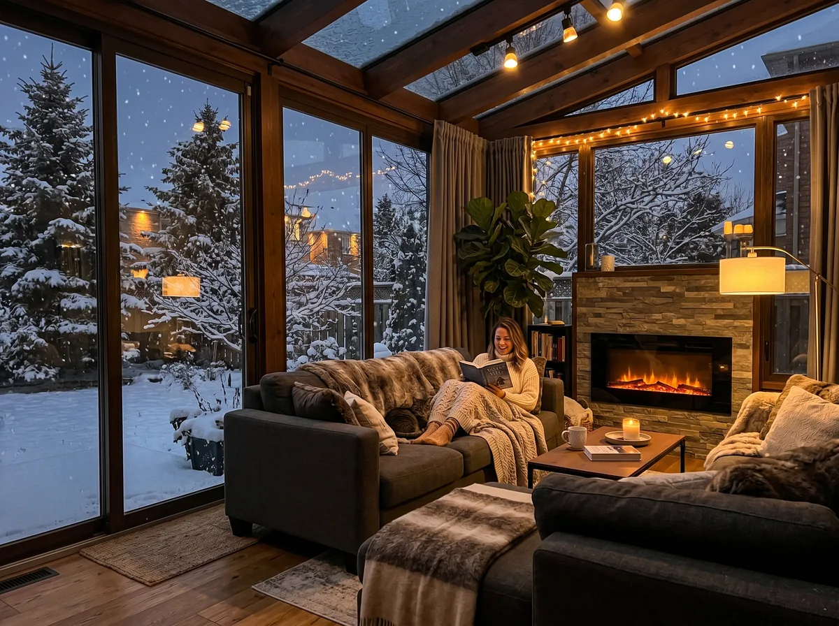 Four season sunroom insulated GTA home winter
