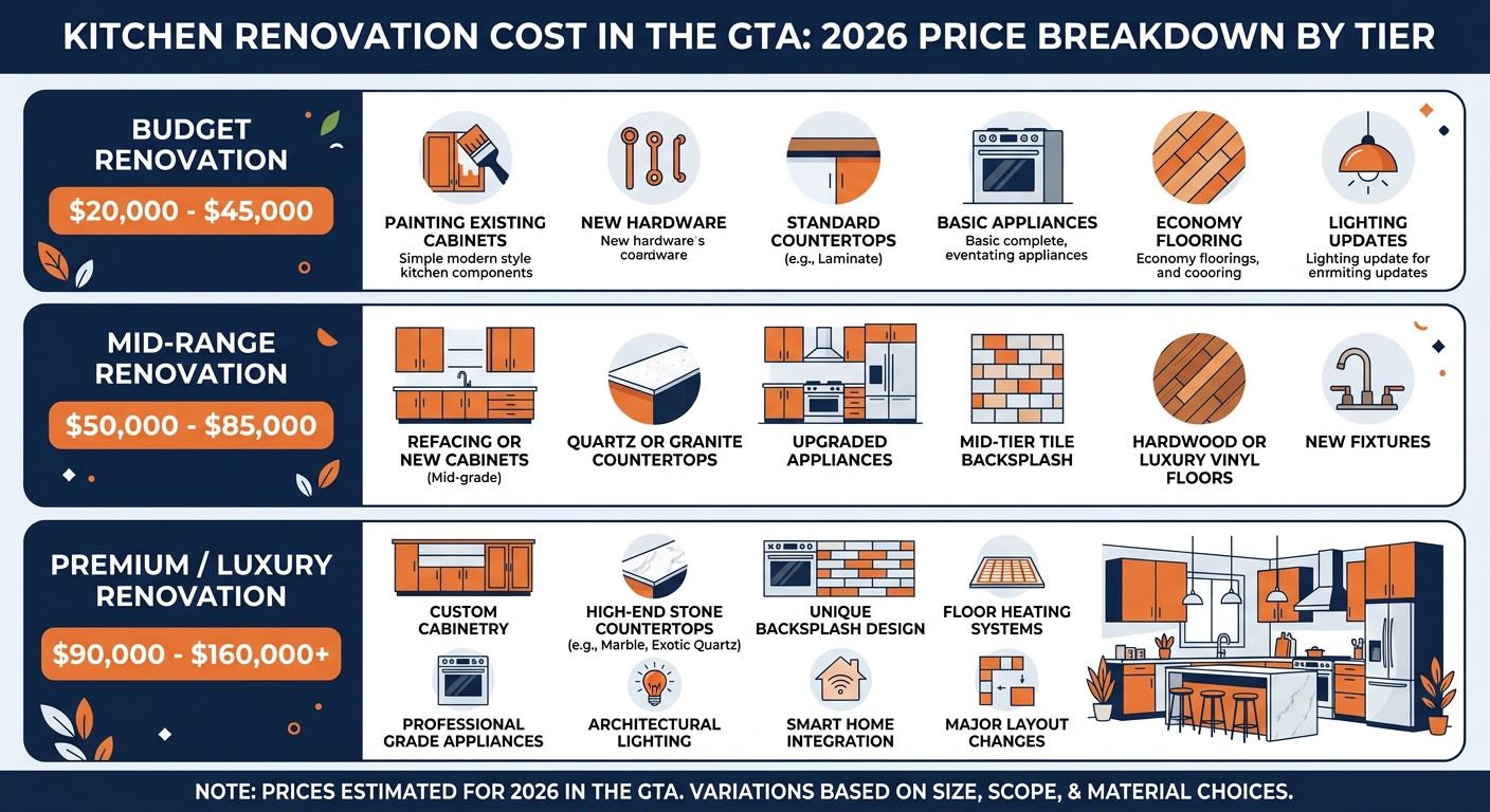kitchen renovation cost GTA infographic