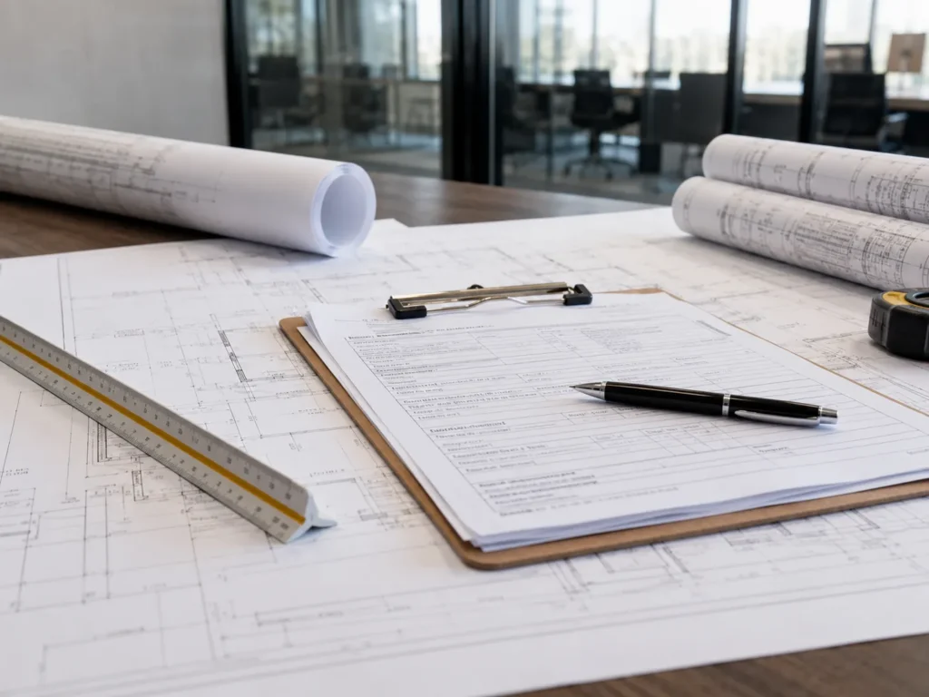 commercial renovation blueprints and permit planning