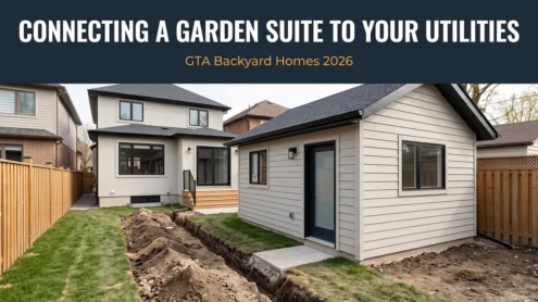 Connecting a garden suite to your main house utilities banner for GTA backyard homes