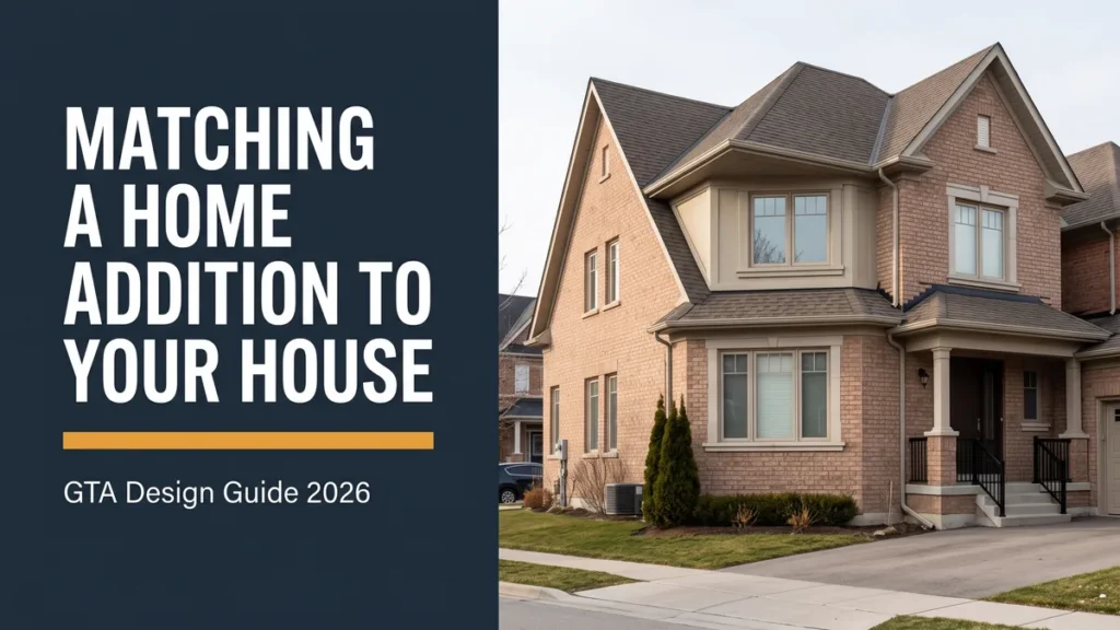 Matching a home addition to your existing house design guide banner for the GTA